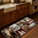 Cross-border American country-style long kitchen mats, absorbent, non-slip and wear-resistant, easy-care, two-piece set available for shipping