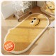 Cartoon bedroom bedside rug, funny expression cute plush bedside mat, long imitation cashmere carpet decorative mat