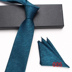 Leier wholesale new polyester silk two-piece tie and square set, men's business and fashionable tie sets.
