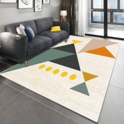 Modern geometric bedroom rug, Nordic wall-to-wall carpet for living room sofas, home interior bedside decorative mat
