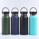 New hot-selling 32oz space bottle with handle and bamboo lid, stainless steel thermos, double-walled vacuum sports bottle, wholesale