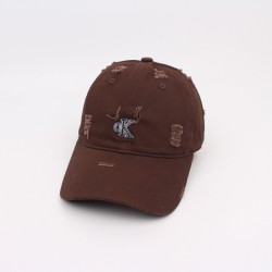 Women's baseball cap, washed, distressed baseball cap, outdoor sun hat, student couple's embroidered curved brim hat