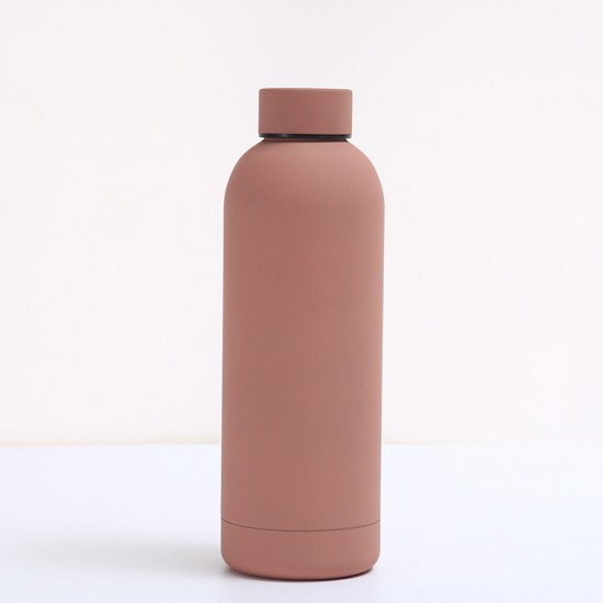 Wow Custom 304 stainless steel vacuum cup, outdoor portable, American-style small-mouth sports bottle with rubber paint