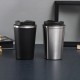 Stainless steel vacuum thermos with creative and stylish flip-top coffee cup, direct drinking outdoor portable cup, wholesale