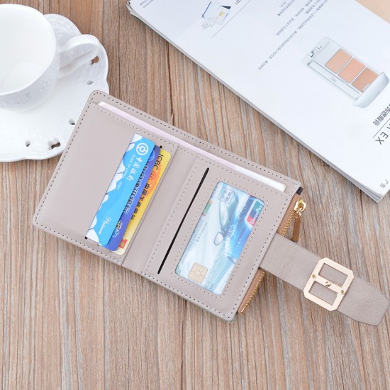 Wallet - women's short style, money clip, female student, Japanese/ Korean style, smooth finish, mini small leather case with zipper, hand-held, fashionable, mixed color card case New men's wallet - long style men's purse - men's vertical style fashionabl Wallet - women's short style, money clip, female student, Japanese/ Korean style, smooth finish, mini small leather case with zipper, hand-held, fashionable, mixed color card case New men's wallet - long style men's purse - men's vertical style fashionabl