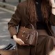 New spring/summer 2025 cowhide box bag, stylish commuter shoulder and crossbody bag, elegant and stylish women's handbag