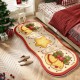 Cartoon Christmas series imitation cashmere bedroom decorative bedside blanket, home room cooling thickened carpet available for dispatch