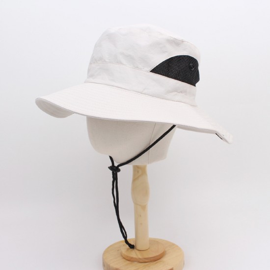 Spring and summer Japanese denim bucket hats with checkered pattern, face-enhancing small visor, couple's bucket hats for women