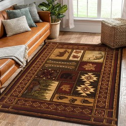 Cross-border American living room rugs, Amazon's hot-selling foldable living room rugs, American ethnic-style floor mats.