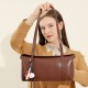 2025 new top-grain vegetable-tanned cowhide handbags, fashionable ladies' bags, retro and versatile pillow bags.