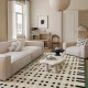 Wabi-sabi style living room rug, imitation cashmere non-slip carpet, luxurious large-area, full-coverage home bedroom bedside rug