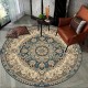 Cross-border retro round Persian carpet, stain-resistant, wear-resistant home bedroom bedside rug, coffee table hanging basket mat, balcony floor mat