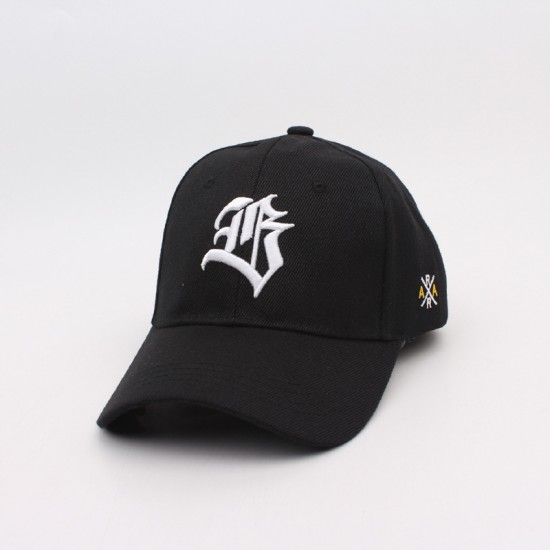 Women's baseball cap with letter embroidered cap, versatile outdoor casual sun hat, couple's curved brim trendy hat