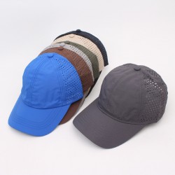 Spring/Summer quick-drying hat, versatile solid color, perforated plate sun hat, baseball cap, thin running cap for overseas use.