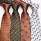 2024 new coffee-colored ties, men's casual, fashionable polyester hand-tied ties, available in multiple colors, available for wholesale.