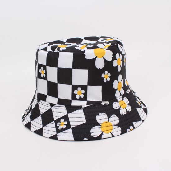 Overseas eagle image print reversible bucket hat, personalized outdoor bucket hat.