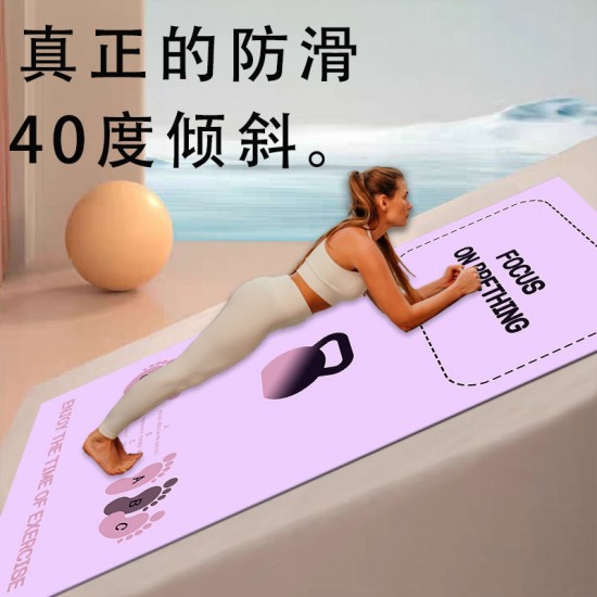 Kettlebell-specific body positioning mats for skipping ropes, sound-insulating and shock-absorbing yoga mats for squats, thickened non-slip mats.