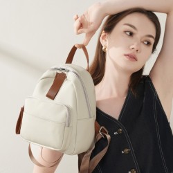 Genuine Leather Backpack for Women, Large Capacity, 2025 New Style, Fashionable and Versatile, Top-Grain Cowhide Casual Backpack