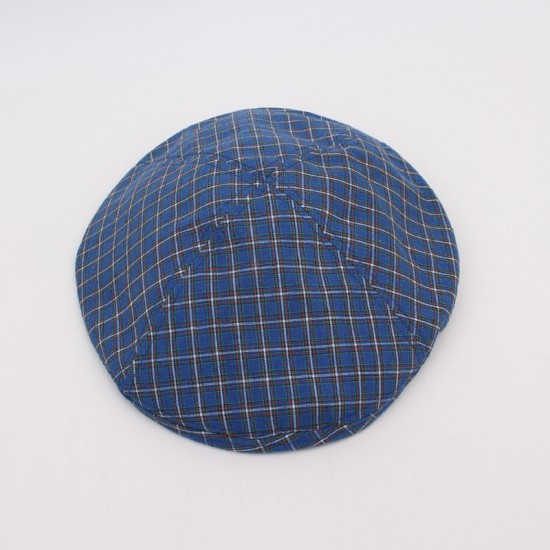 Women's retro Japanese plaid beret, thin spring and summer style. Painter's hat, versatile soft girl's octagonal hat, pumpkin hat