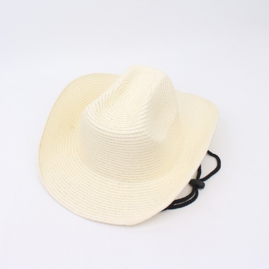Spring/Summer Western cowboy straw hats for men, beach vacation sun hats, couple's travel sun hats, straw hats for women