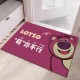 Cartoon strawberry bear diatom mud absorbent bathroom floor mats, stain-resistant, non-slip indoor entrance doormats, bathroom absorbent mats