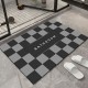 Checkerboard pattern bathroom soft diatom mud absorbent floor mats, non-slip quick-drying doormats for bathroom and toilet entrances Checkerboard pattern bathroom soft diatom mud absorbent floor mats, non-slip quick-drying doormats for bathroom and toilet entrances