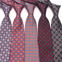 Factory's hot-selling formal 8cm business tie, men's casual hand-tied tie, small flower cashew plaid, multi-color, in stock