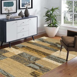 Simple and creative Geometric print carpet, non-slip, stain-resistant, and easy-care carpet for the living room.