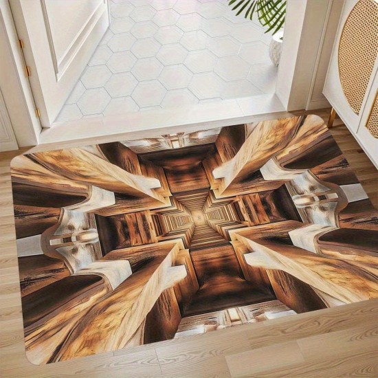 TEMU 3D visual print floor mat, stain-resistant, wear-resistant, and easy-care floor mat for the home entryway. Doormats in stock