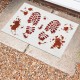 Factory direct cross-border Halloween bloody footprint crystal velvet floor mat, stain-resistant, wear-resistant doormat for bathroom. Slip mats
