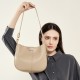 2025 new style genuine leather women's bag, simple cowhide large-capacity cylindrical shoulder bag, solid color, niche casual tote bag