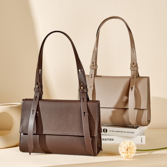 2025 New Style Top-Grain Cowhide Chain Bag for Women: Small Square Genuine Leather Bag with a Stylish Diamond Pattern, Versatile Shoulder/Shoulder Bag