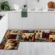 Cross-border American country-style long kitchen mats, absorbent, non-slip and wear-resistant, easy-care, two-piece set available for shipping