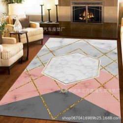 Temu cross-border new Nordic simple crystal velvet floor mats for living rooms and coffee tables. Easy-care large rugs