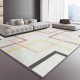 TEMU cross-border minimalist geometric living room carpet, wall-to-wall, non-slip, skin-friendly, absorbent bedside rug for bedroom sofas.