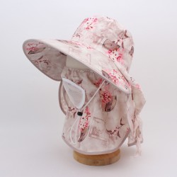 Women's spring and summer sun hats with UV protection, wide brim sun hats for outdoor farm work and tea picking