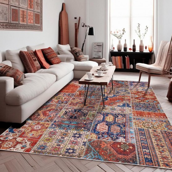 Amazon cross-border patchwork crystal velvet living room decorative cooling carpet, bedroom non-slip bedside blanket, in stock and available for dispatch