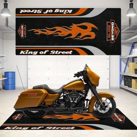 New Amazon cross-border crystal velvet floor mats for home basements, stain-resistant, wear-resistant, and easy-care motorcycle display mats