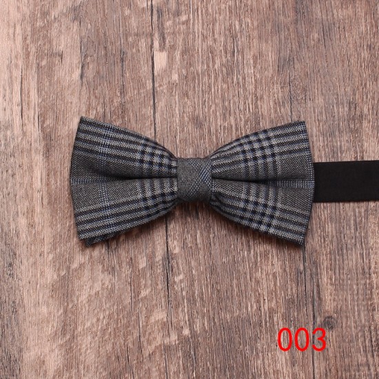 Striped groomsmen bow ties for men, Korean-style cotton printed bow ties for weddings, formal business casual bow ties