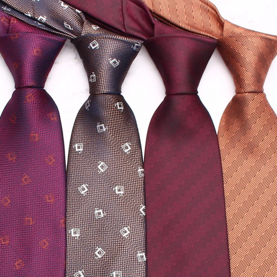Lei'er plaid casual tie for banquets, striped cashew flower pattern tie, Korean style 8cm tie factory.