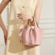 Silver buckle genuine leather women's bag, vegetable basket bag, 2025 new fashion handbag, lychee-grain bucket bag Silver buckle genuine leather women's bag, vegetable basket bag, 2025 new fashion handbag, lychee-grain bucket bag
