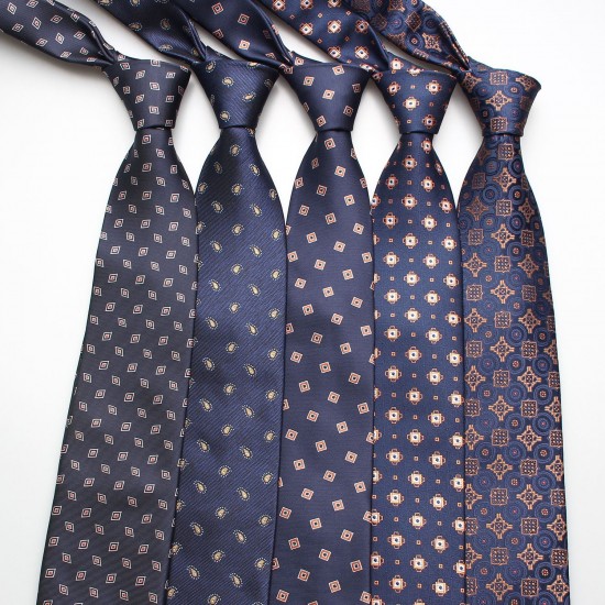 Men's 8cm business formal polyester ties, blue series men's ties, men's wedding casual ties, wholesale