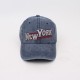 Newyourk embroidered baseball cap, distressed soft-top baseball cap, sun hat for women couples