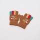 Children's warm gloves for boys, autumn and winter, mittens with excavator prints, outdoor cold-weather gloves