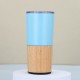 Cross-border 20oz stainless steel vacuum insulated mug, bamboo shell car mug, car mug, office sealed coffee mug Ice Cup