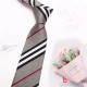 Leier new coffee-colored men's business and fashionable polyester hand-tied ties, manufacturer, and wholesale striped ties.