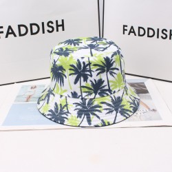 Cross-border cute vendor bear print bucket hat, spring and summer outdoor sun hat, reversible sun hat for women