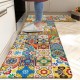 Amazon cross-border creative abstract pattern floor mats. Non-slip, oil-absorbent, and easy-care kitchen floor mat set