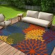 Cross-border floral pattern crystal velvet outdoor tent carpet, home living room decorative carpet, non-slip bedroom carpet.