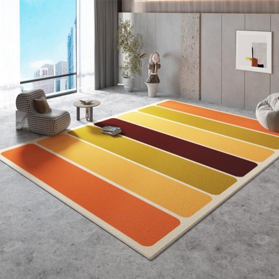 Dopamine Instagram-style imitation cashmere living room rug, non-slip bedside rug for girls' bedrooms, hotel and B&B decorative mat